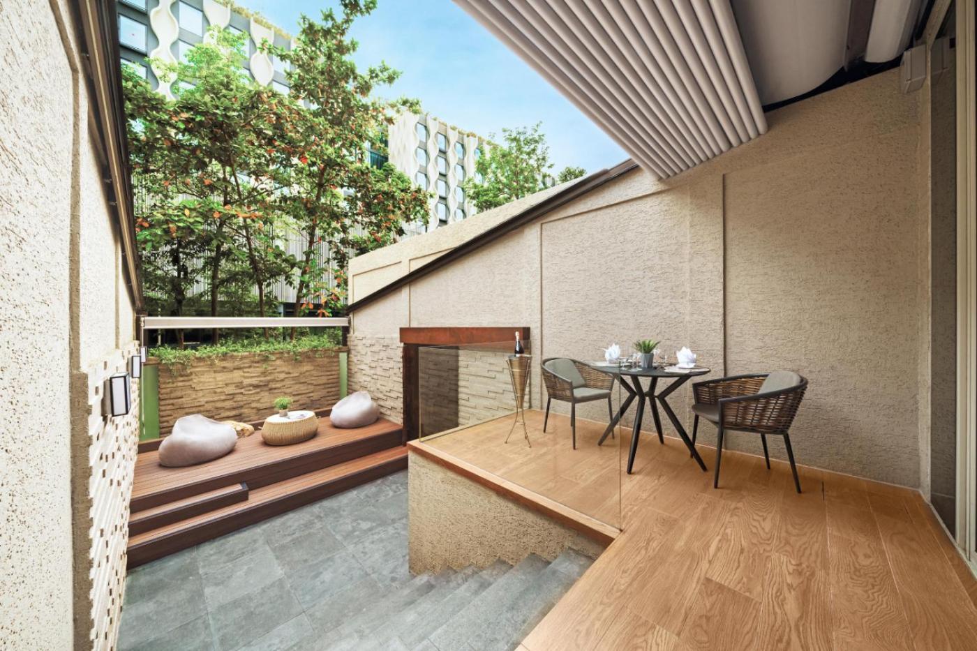 Oasia Resort Sentosa By Far East Hospitality Singapur Exteriér fotografie The interior of a typical apartment at The Park